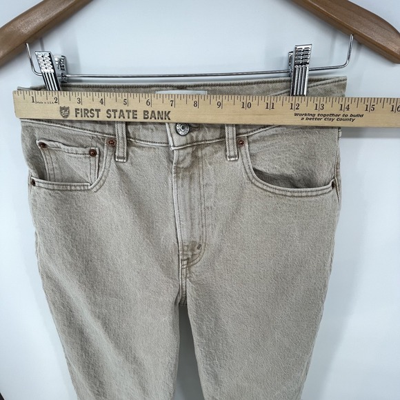 Abercrombie & Fitch Jeans Women Sz 28/6L Beige Tan 90s Relaxed Ultra-Rise 28x31 - Picture 8 of 11